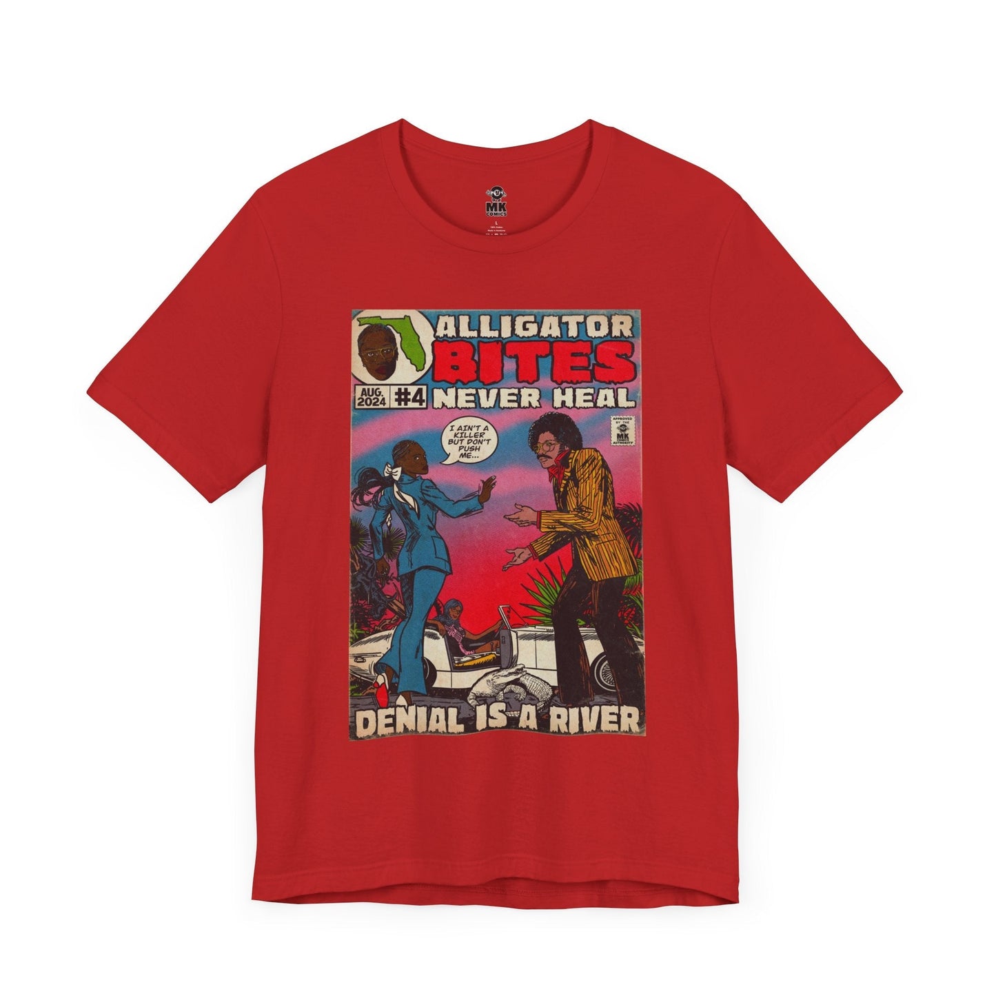 Denial is a River - Alligator Bites - Unisex Jersey Short Sleeve Tee Fine Art Of MK