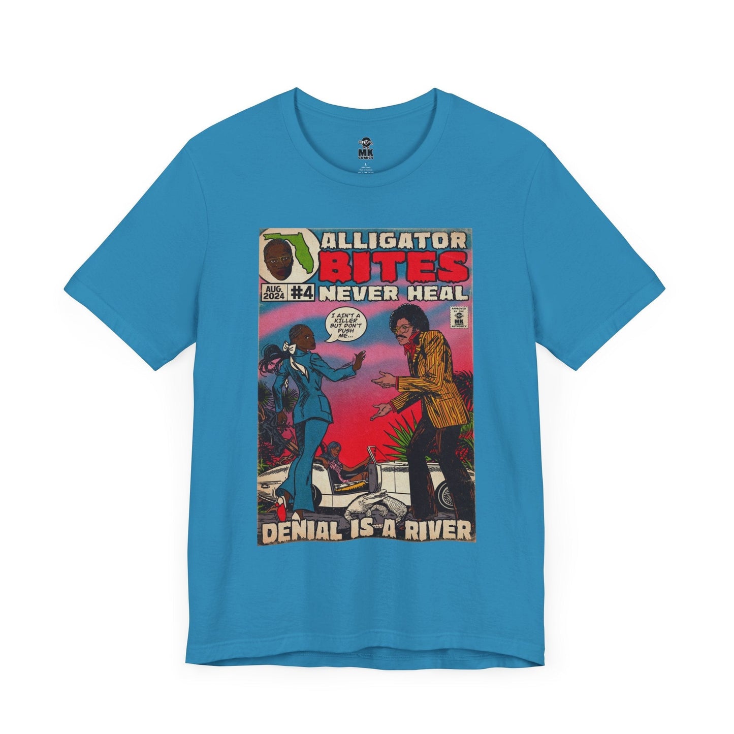 Denial is a River - Alligator Bites - Unisex Jersey Short Sleeve Tee Fine Art Of MK