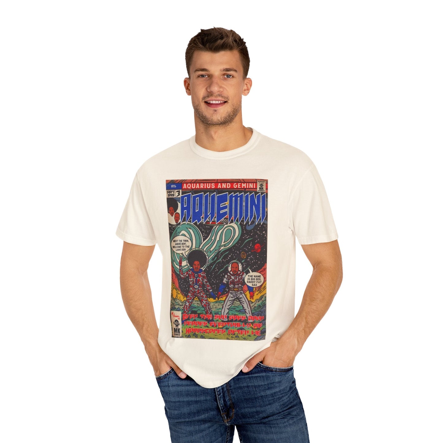 Aquemini - Comic Book Art - Unisex Comfort Colors T-shirt Fine Art Of MK