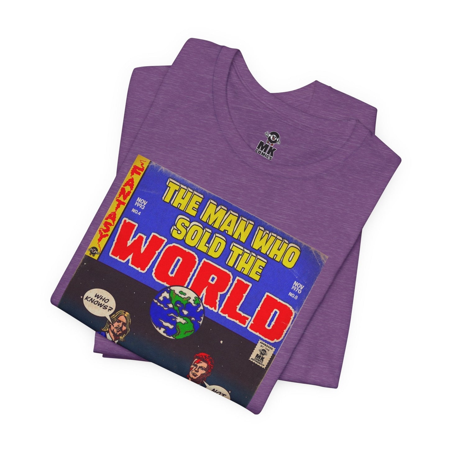 Bowie & Cobain - The Man Who Sold the World - Unisex Jersey Short Sleeve Tee Fine Art Of MK