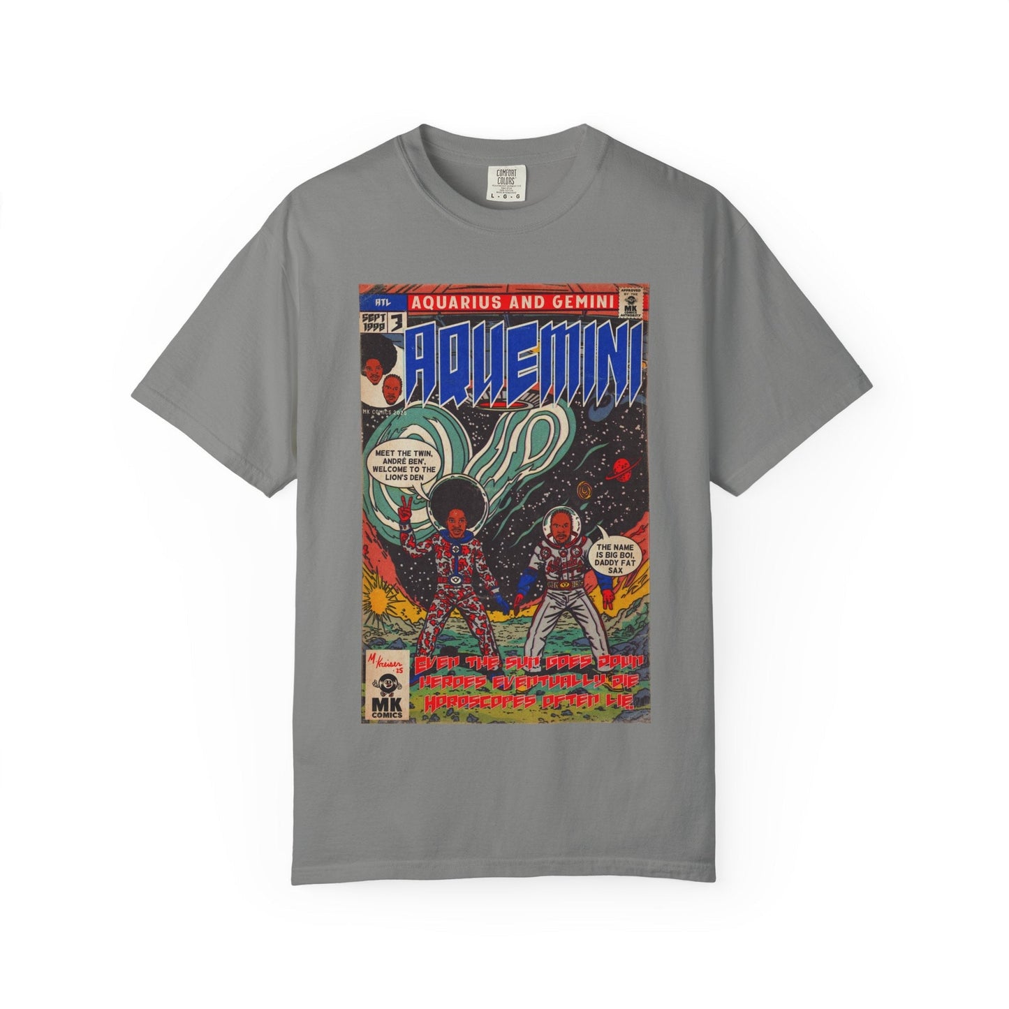 Aquemini - Comic Book Art - Unisex Comfort Colors T-shirt Fine Art Of MK