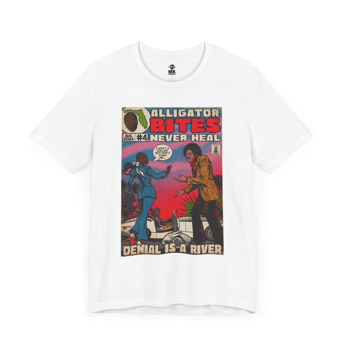 Denial is a River - Alligator Bites - Unisex Jersey Short Sleeve Tee Fine Art Of MK