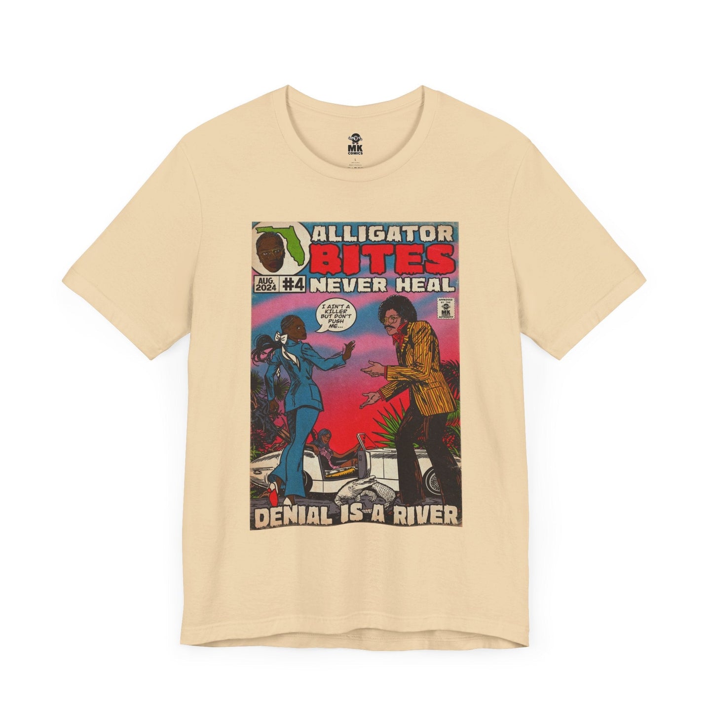 Denial is a River - Alligator Bites - Unisex Jersey Short Sleeve Tee Fine Art Of MK