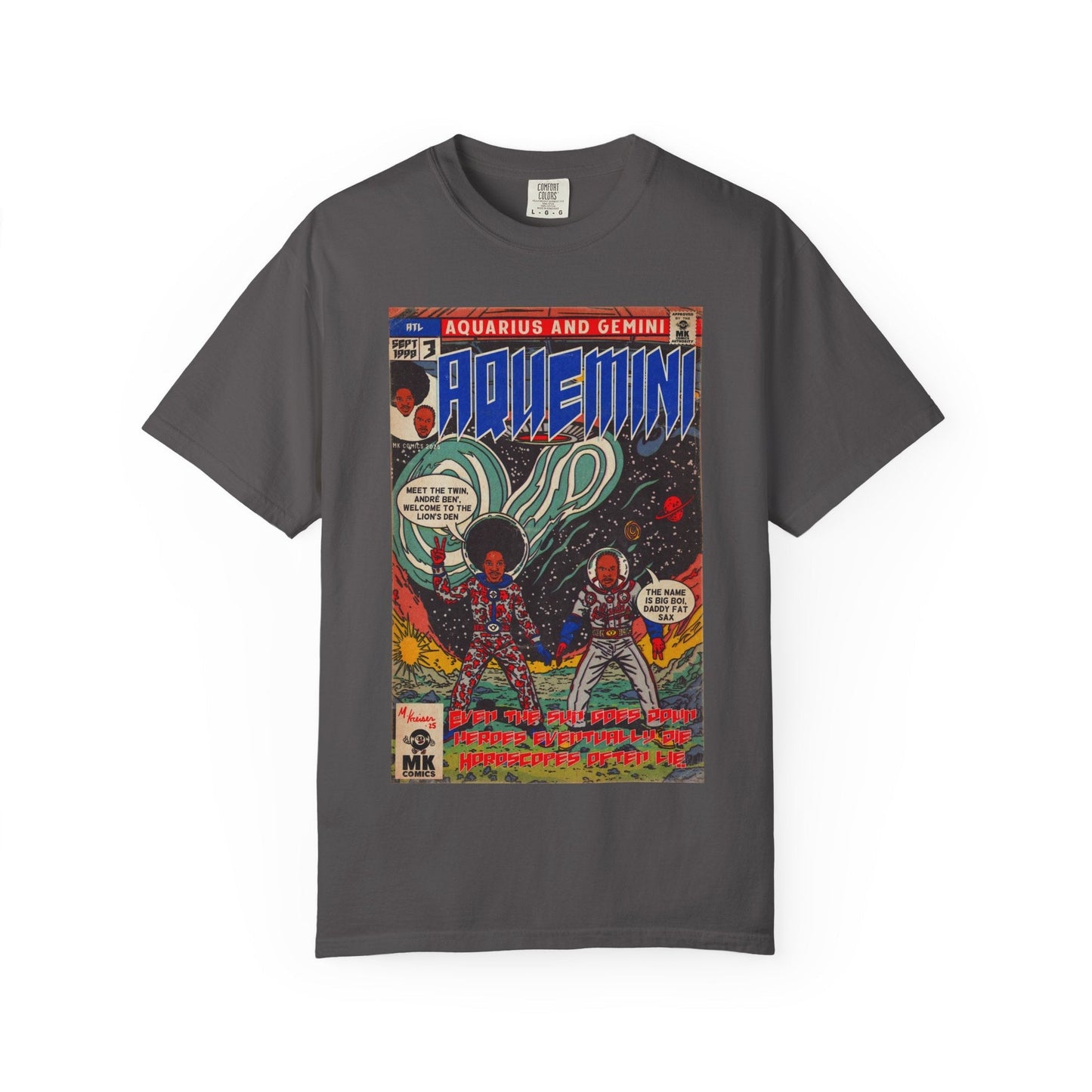 Aquemini - Comic Book Art - Unisex Comfort Colors T-shirt Fine Art Of MK