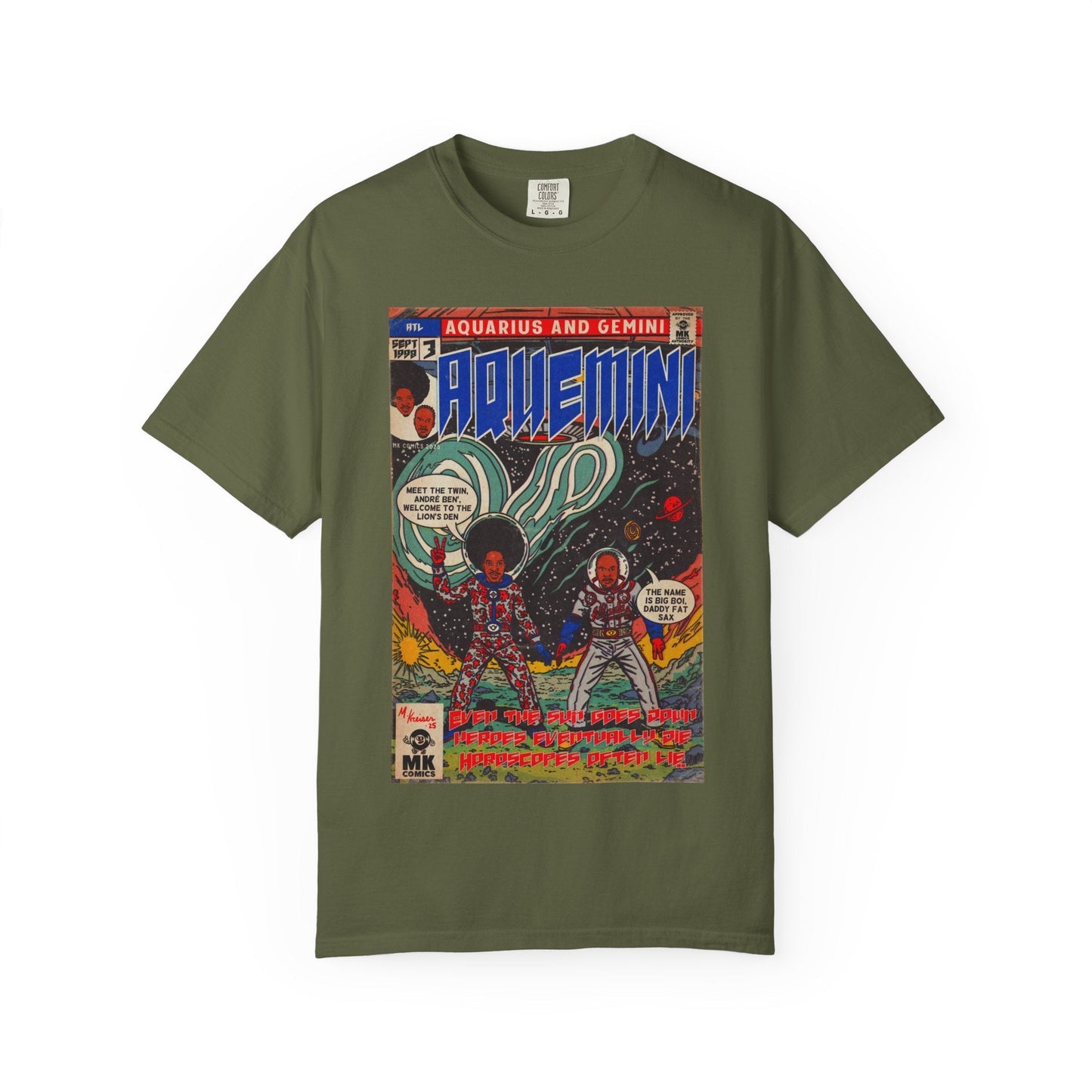 Aquemini - Comic Book Art - Unisex Comfort Colors T-shirt Fine Art Of MK