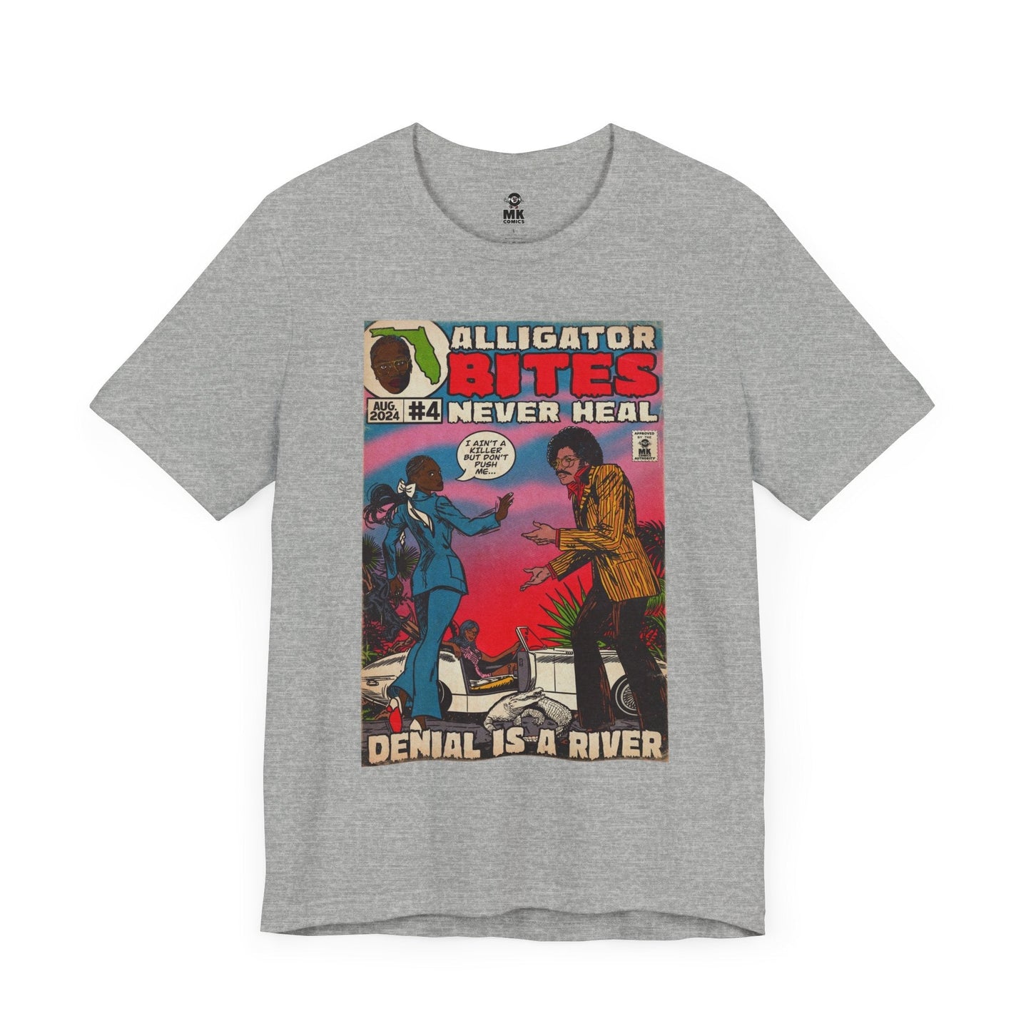 Denial is a River - Alligator Bites - Unisex Jersey Short Sleeve Tee Fine Art Of MK