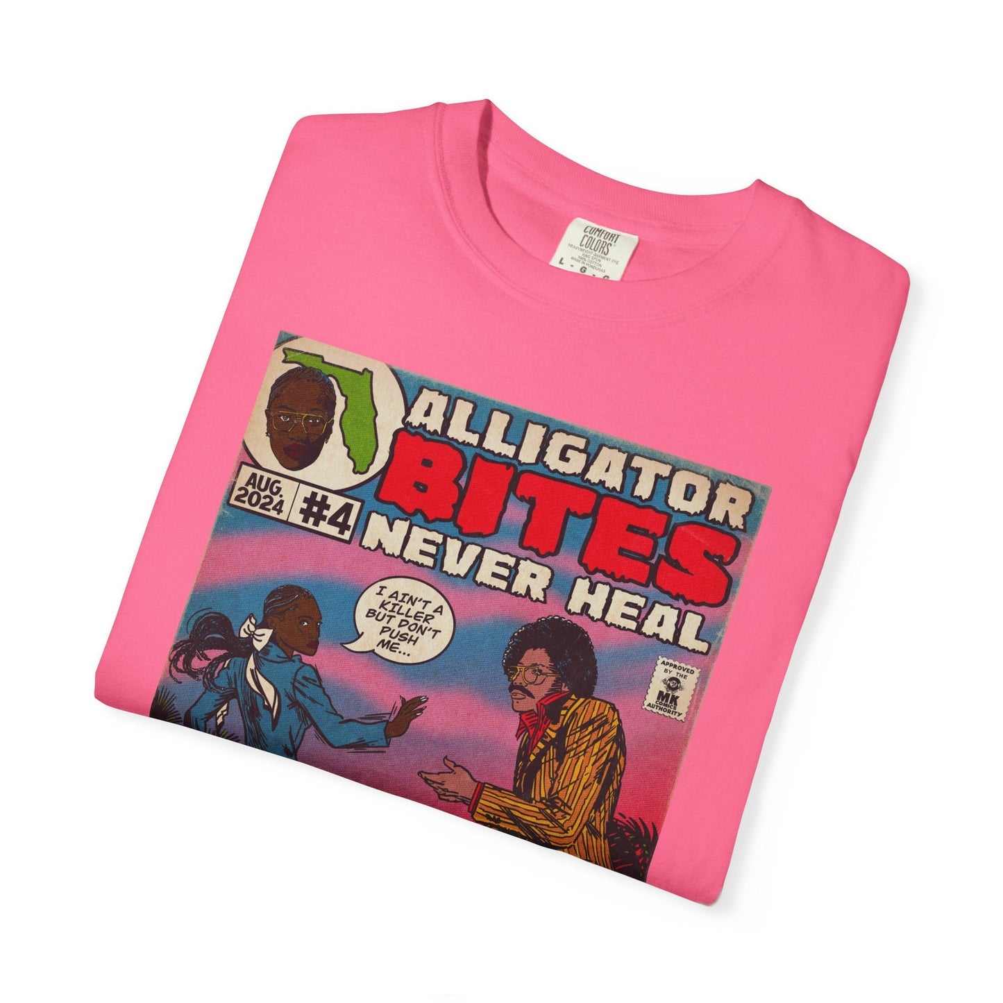 Denial is a River - Alligator Bites - Unisex Comfort Colors T-shirt Fine Art Of MK