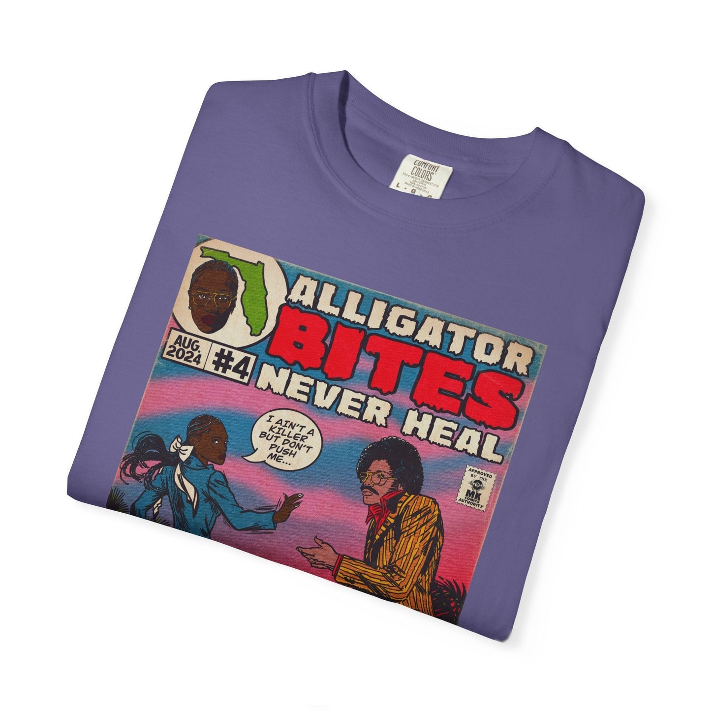 Denial is a River - Alligator Bites - Unisex Comfort Colors T-shirt Fine Art Of MK