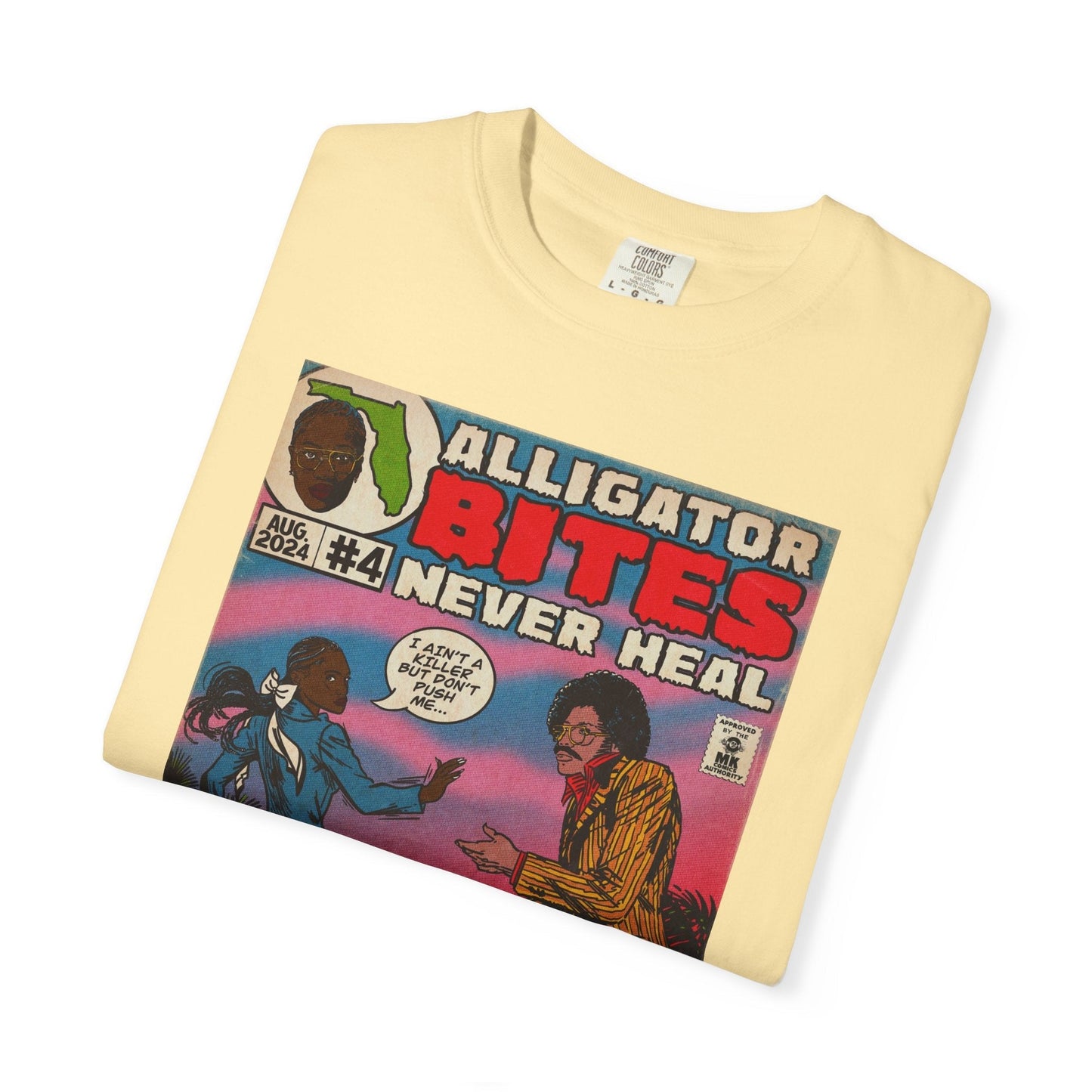 Denial is a River - Alligator Bites - Unisex Comfort Colors T-shirt Fine Art Of MK