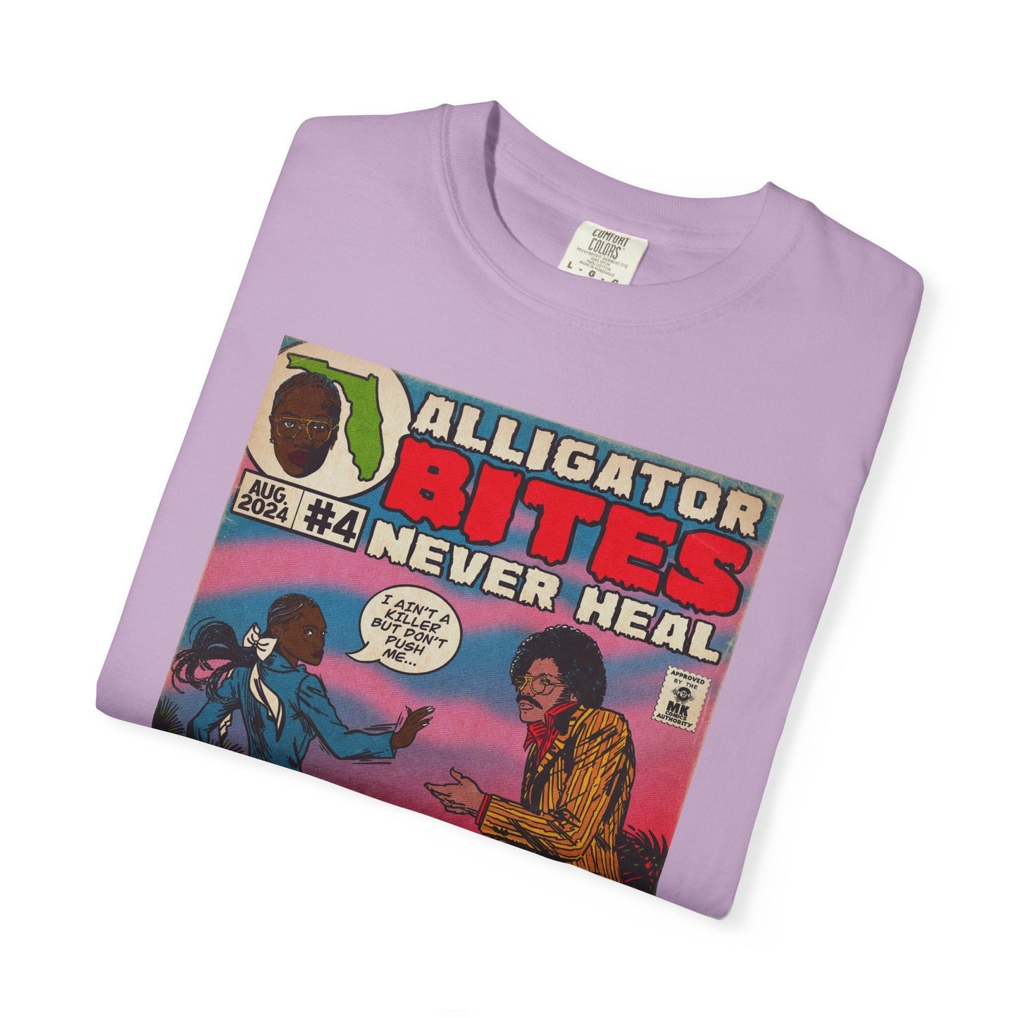Denial is a River - Alligator Bites - Unisex Comfort Colors T-shirt Fine Art Of MK