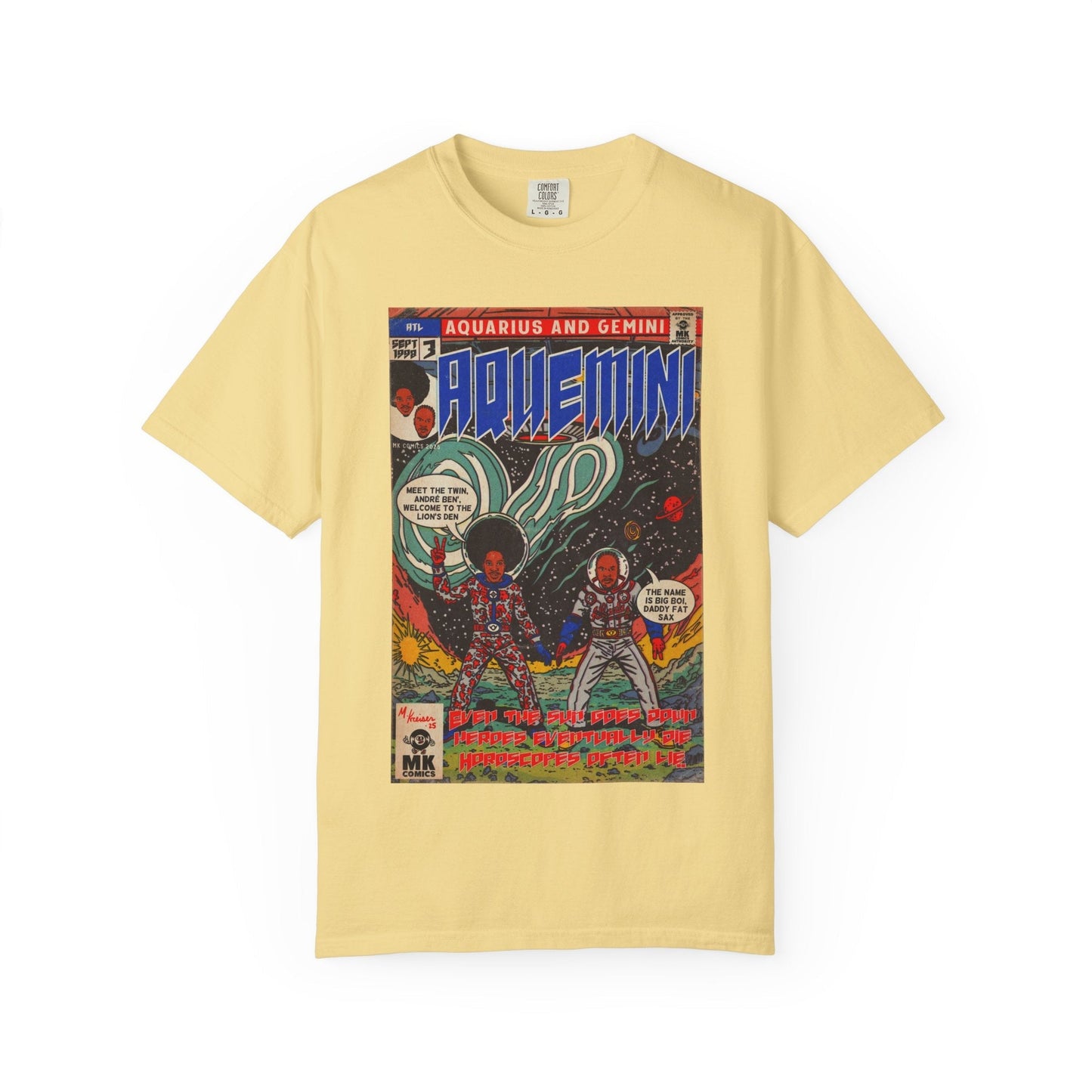 Aquemini - Comic Book Art - Unisex Comfort Colors T-shirt Fine Art Of MK