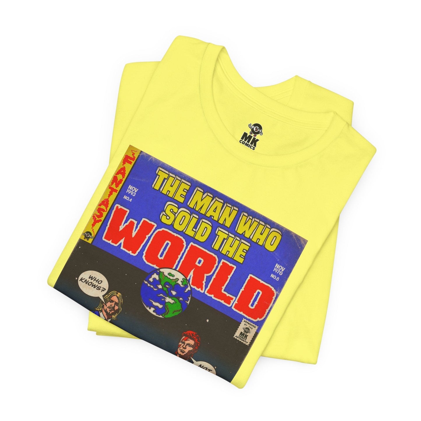 Bowie & Cobain - The Man Who Sold the World - Unisex Jersey Short Sleeve Tee Fine Art Of MK
