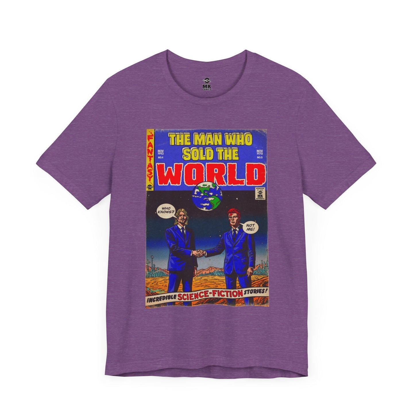Bowie & Cobain - The Man Who Sold the World - Unisex Jersey Short Sleeve Tee Fine Art Of MK