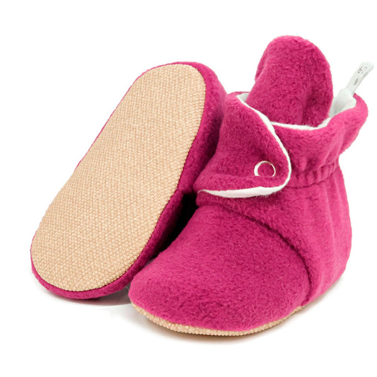 Organic Baby Booties, Newborn Booties Basic, Purple Ella Bonna Baby