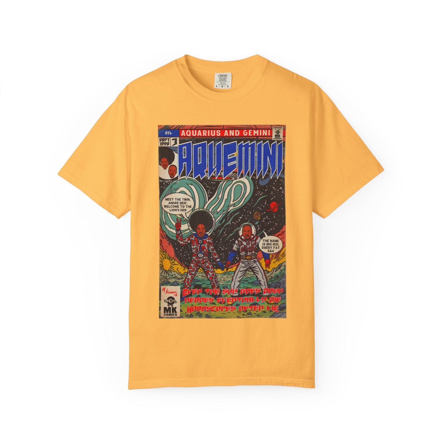 Aquemini - Comic Book Art - Unisex Comfort Colors T-shirt Fine Art Of MK
