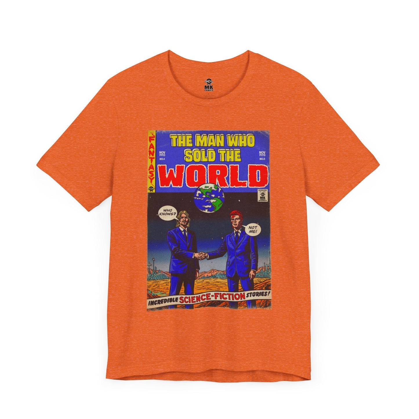 Bowie & Cobain - The Man Who Sold the World - Unisex Jersey Short Sleeve Tee Fine Art Of MK