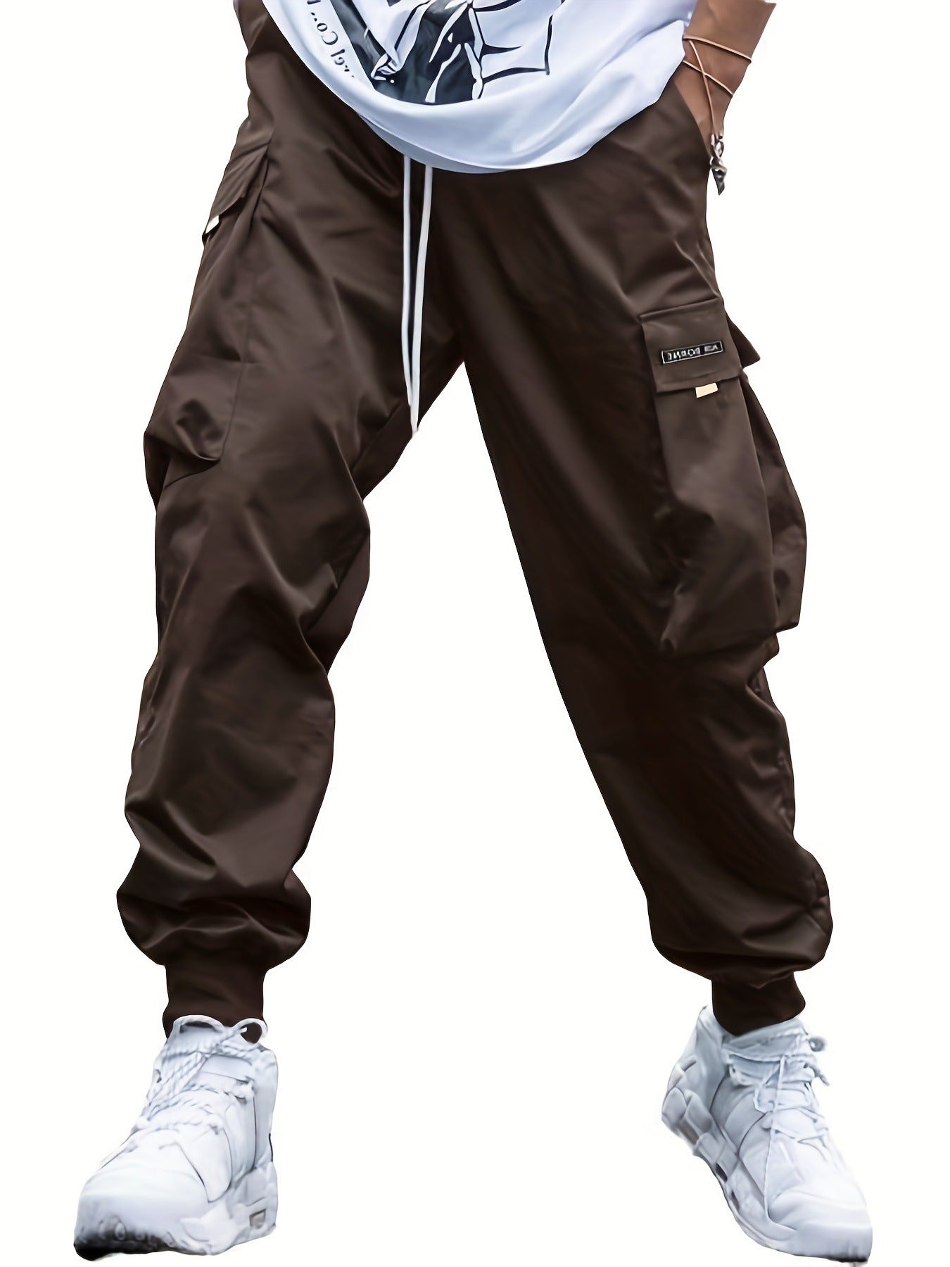 Multi-pocket Cargo Pants Men's Casual Hip-Hop Drawstring Trousers Outdoor Streetwear Sports Pant Drip Haven