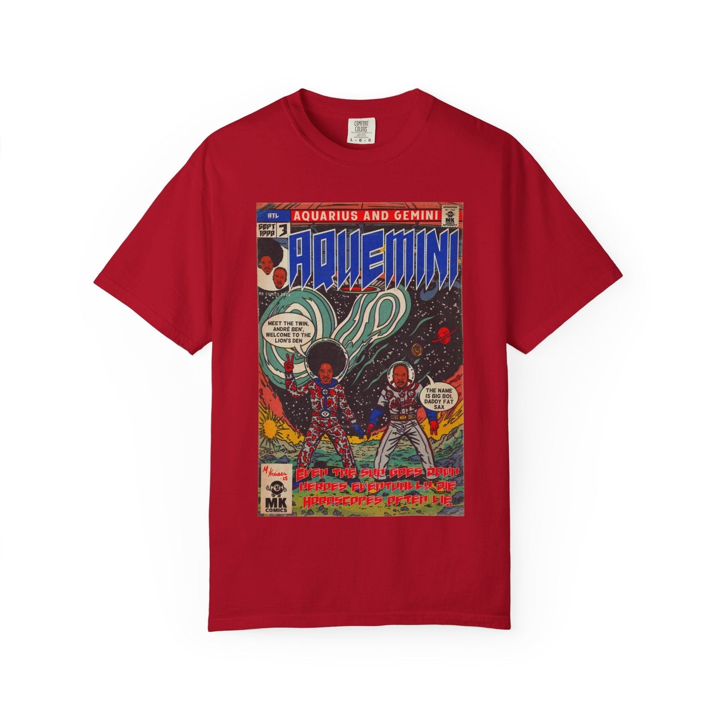 Aquemini - Comic Book Art - Unisex Comfort Colors T-shirt Fine Art Of MK