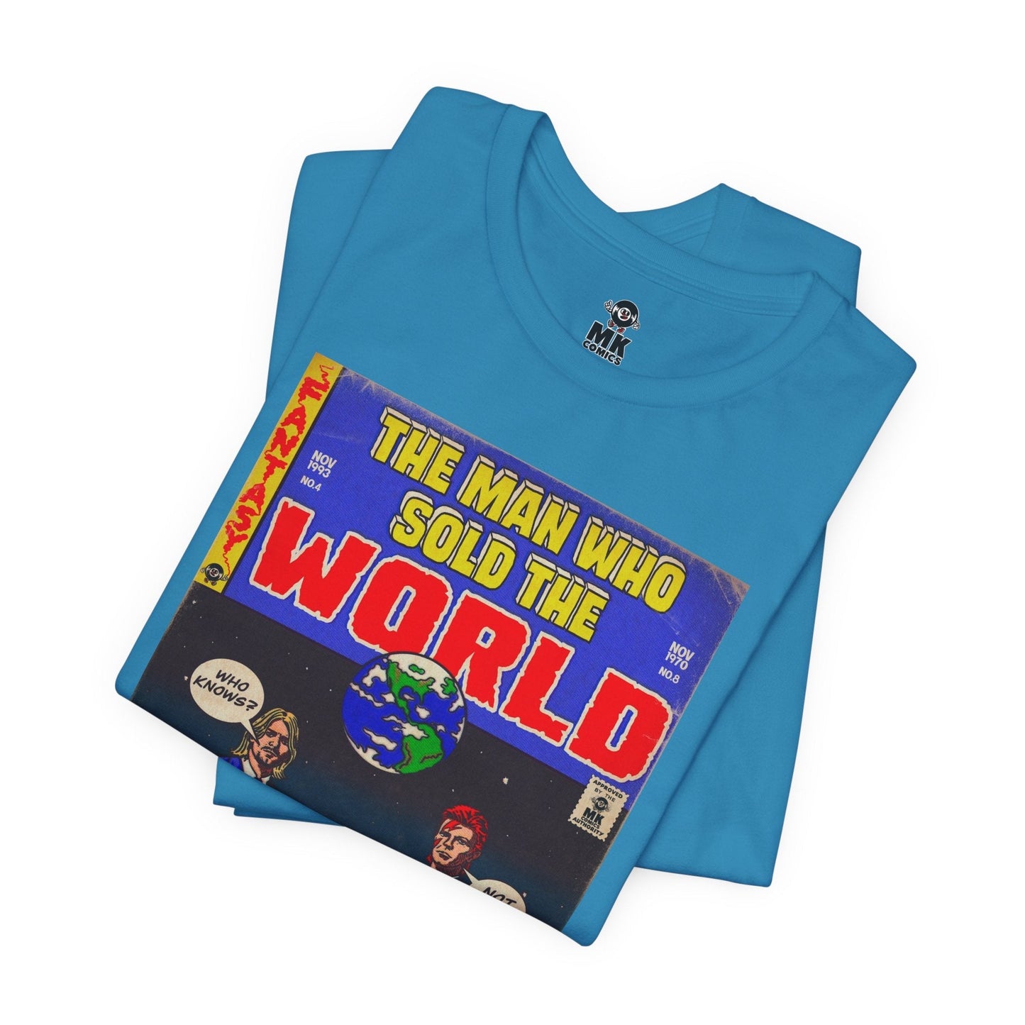 Bowie & Cobain - The Man Who Sold the World - Unisex Jersey Short Sleeve Tee Fine Art Of MK