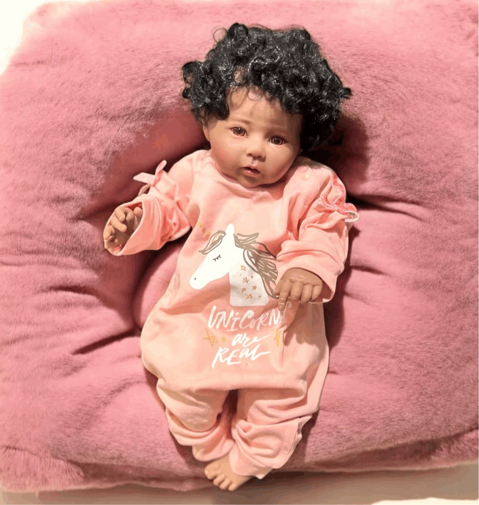 Baby Girls' Unicorn Romper in Soft Pink with Bow Details