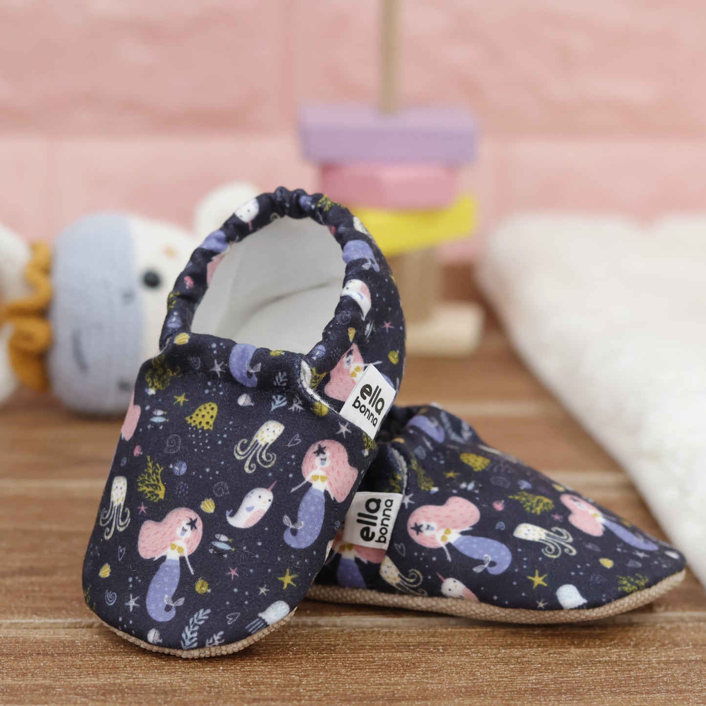 Ella Bonna Baby Moccasins, Slippers, Ocean Ella Bonna Baby