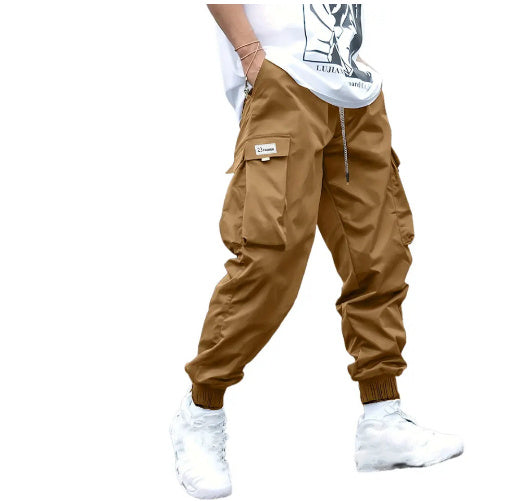 Multi-pocket Cargo Pants Men's Casual Hip-Hop Drawstring Trousers Outdoor Streetwear Sports Pant Drip Haven