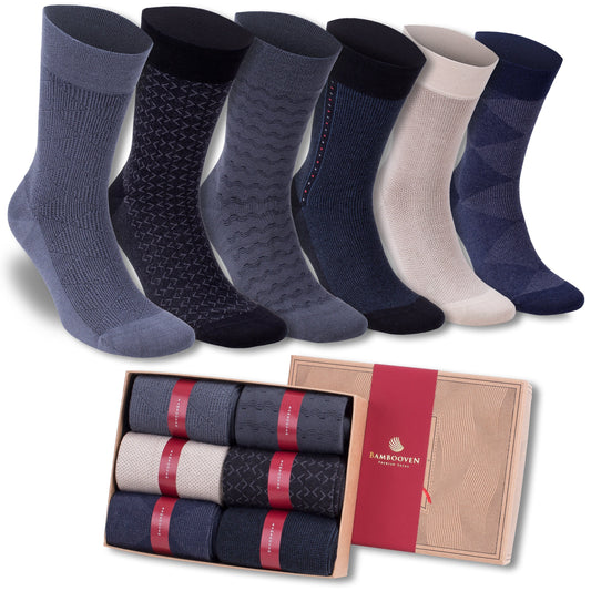 Men’s Bamboo Dress & Trouser Socks 6-Pack - 594 Bambooven