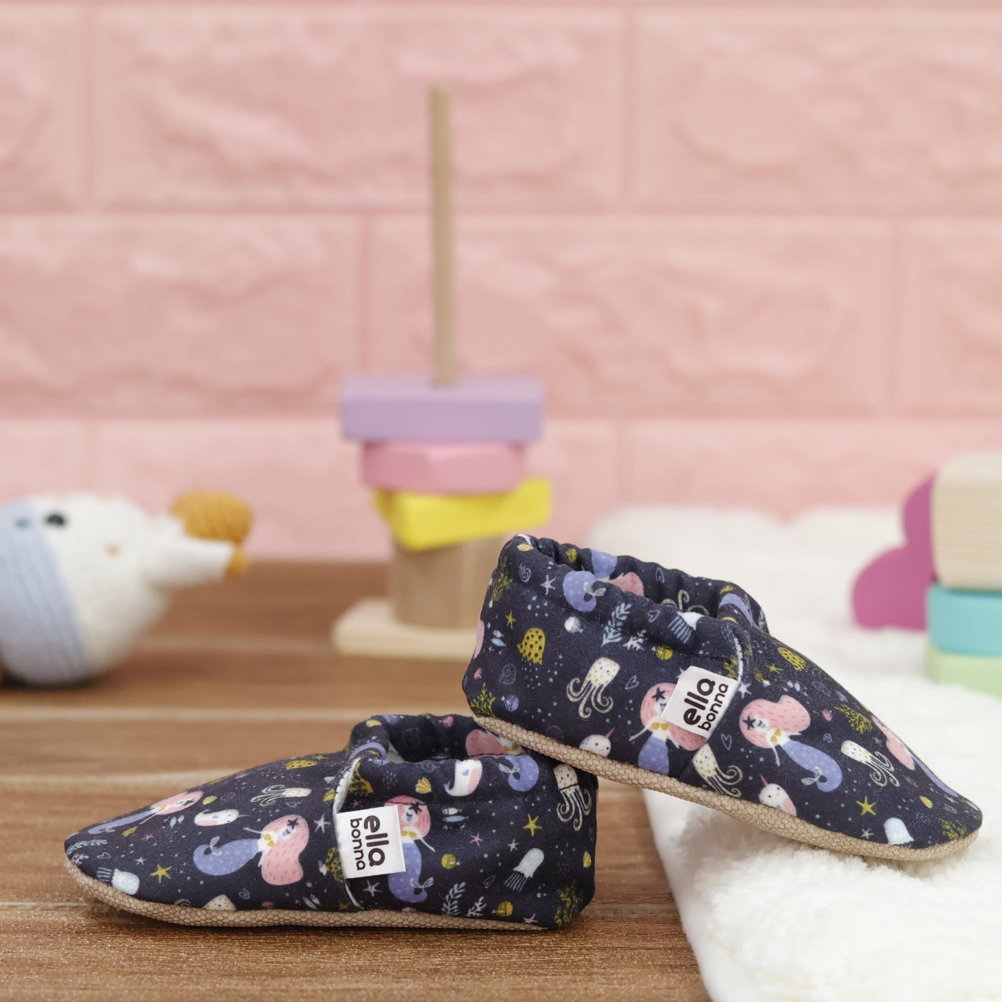 Ella Bonna Baby Moccasins, Slippers, Ocean Ella Bonna Baby