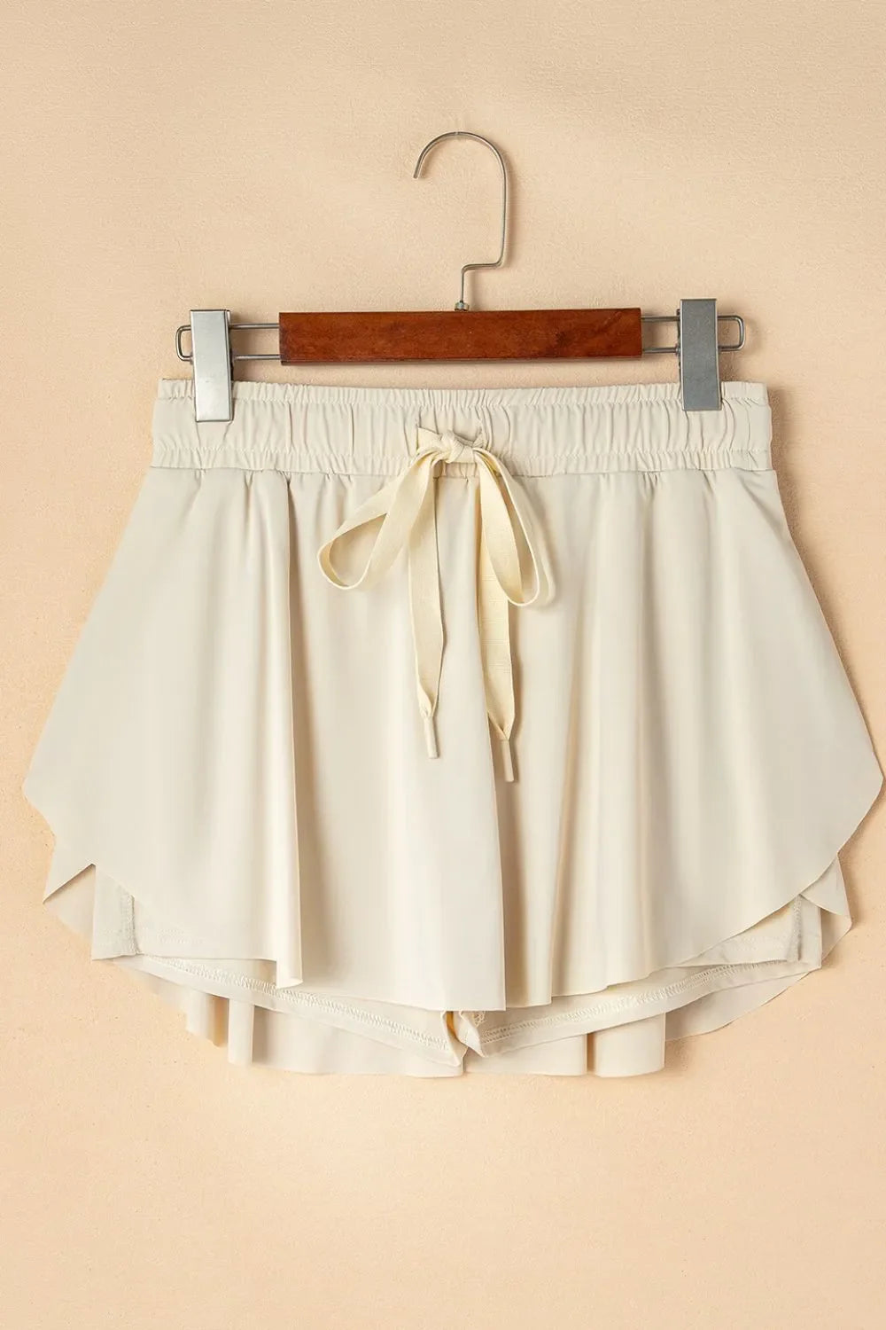 Drawstring High Waist Lined Active Skorts THRIXINE