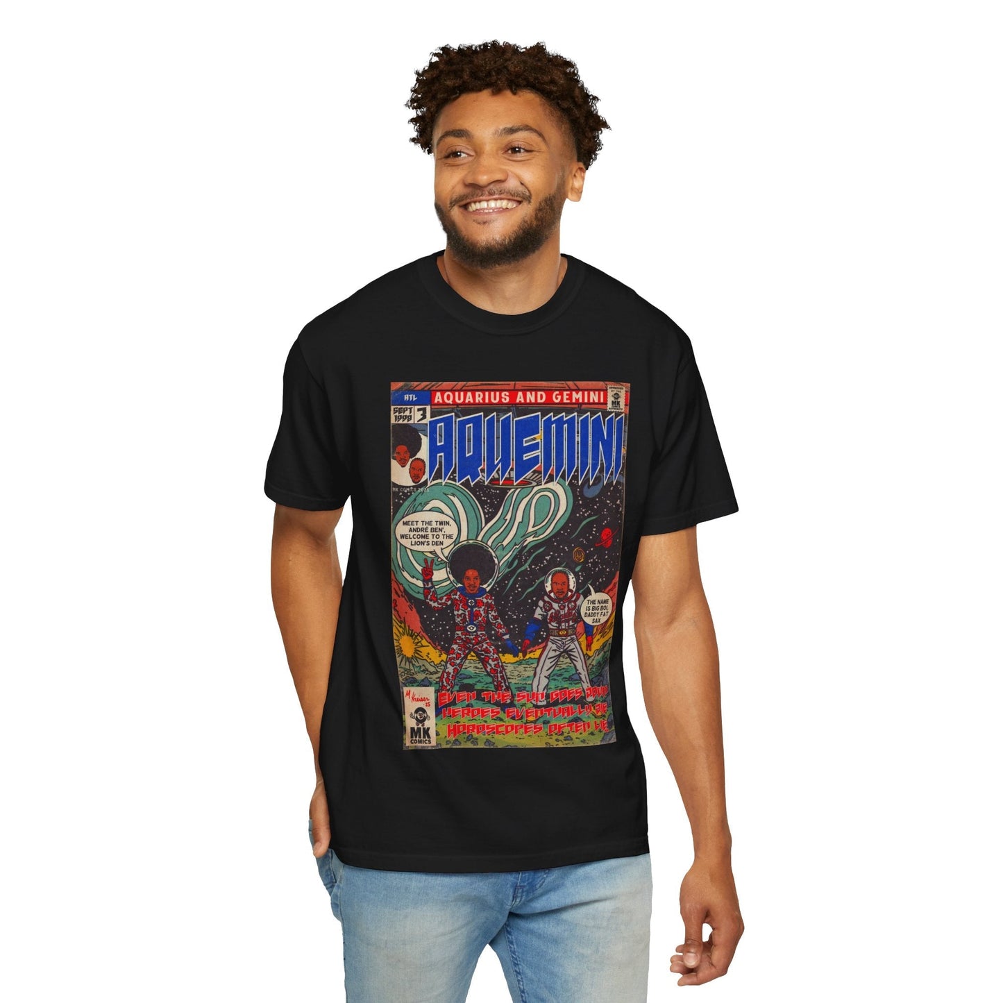 Aquemini - Comic Book Art - Unisex Comfort Colors T-shirt Fine Art Of MK
