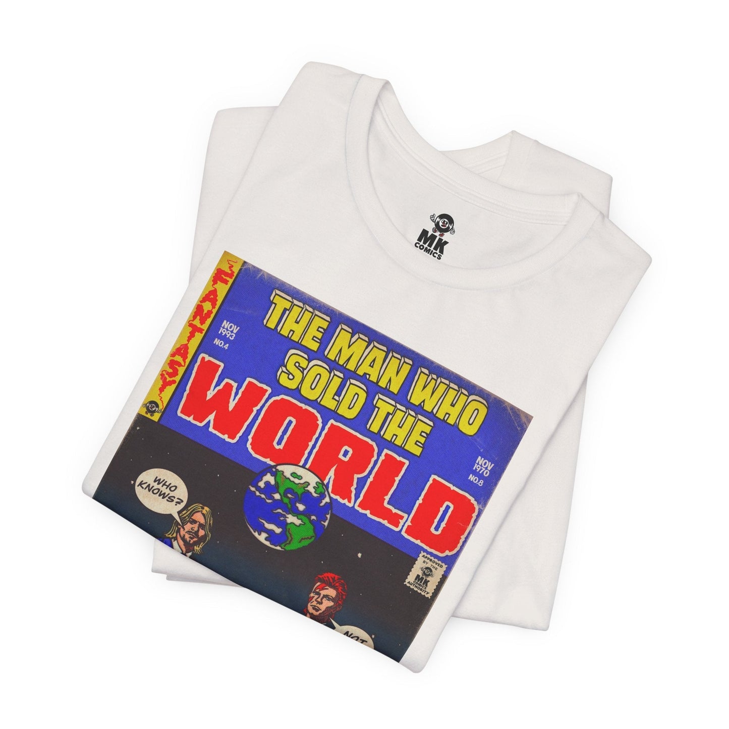 Bowie & Cobain - The Man Who Sold the World - Unisex Jersey Short Sleeve Tee Fine Art Of MK