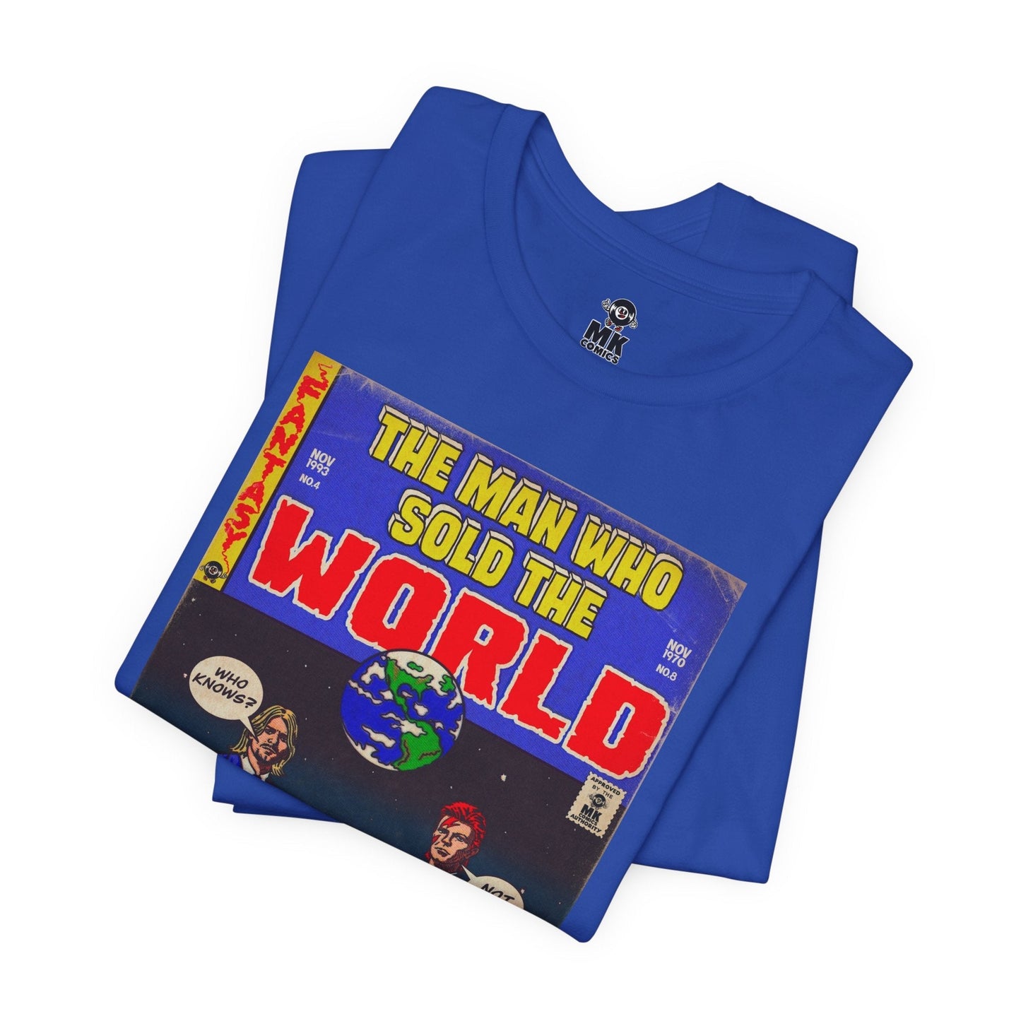 Bowie & Cobain - The Man Who Sold the World - Unisex Jersey Short Sleeve Tee Fine Art Of MK