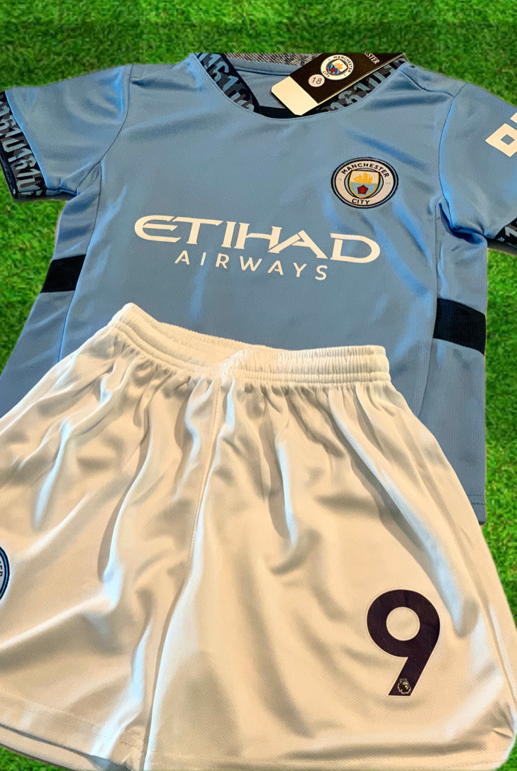 Erling Haaland Kids Soccer Jersey Manchester City Youth Toddler CustomKiddos.com