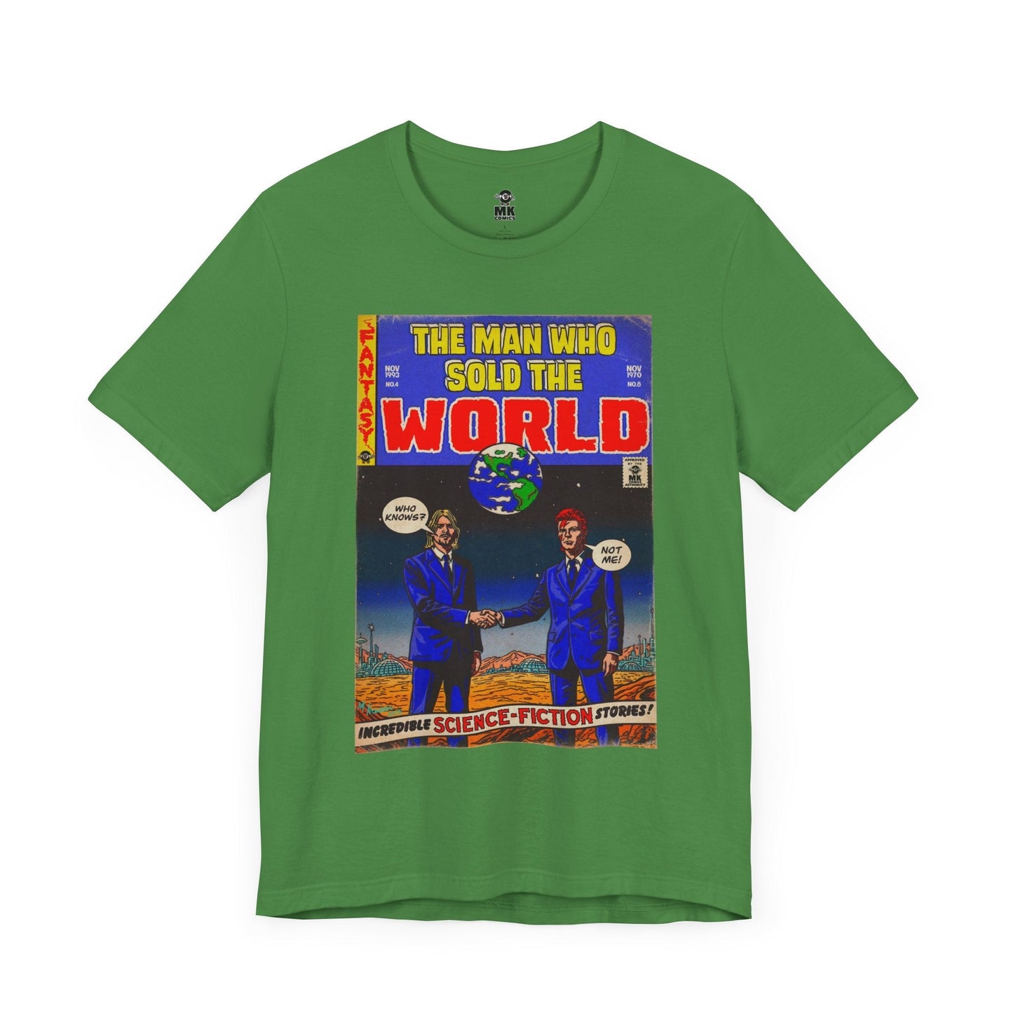 Bowie & Cobain - The Man Who Sold the World - Unisex Jersey Short Sleeve Tee Fine Art Of MK