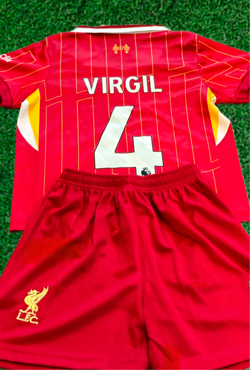 Virgil van Dijk Liverpool Kids Jersey Set Soccer Football Toddler Youth Tshirt CustomKiddos.com