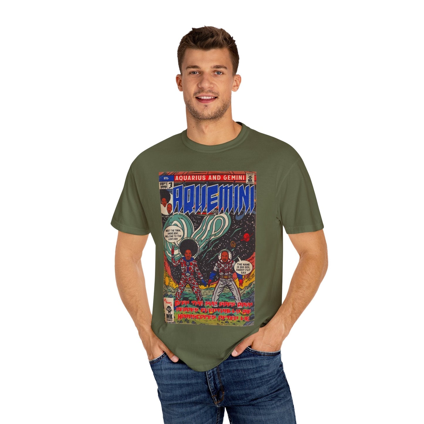 Aquemini - Comic Book Art - Unisex Comfort Colors T-shirt Fine Art Of MK