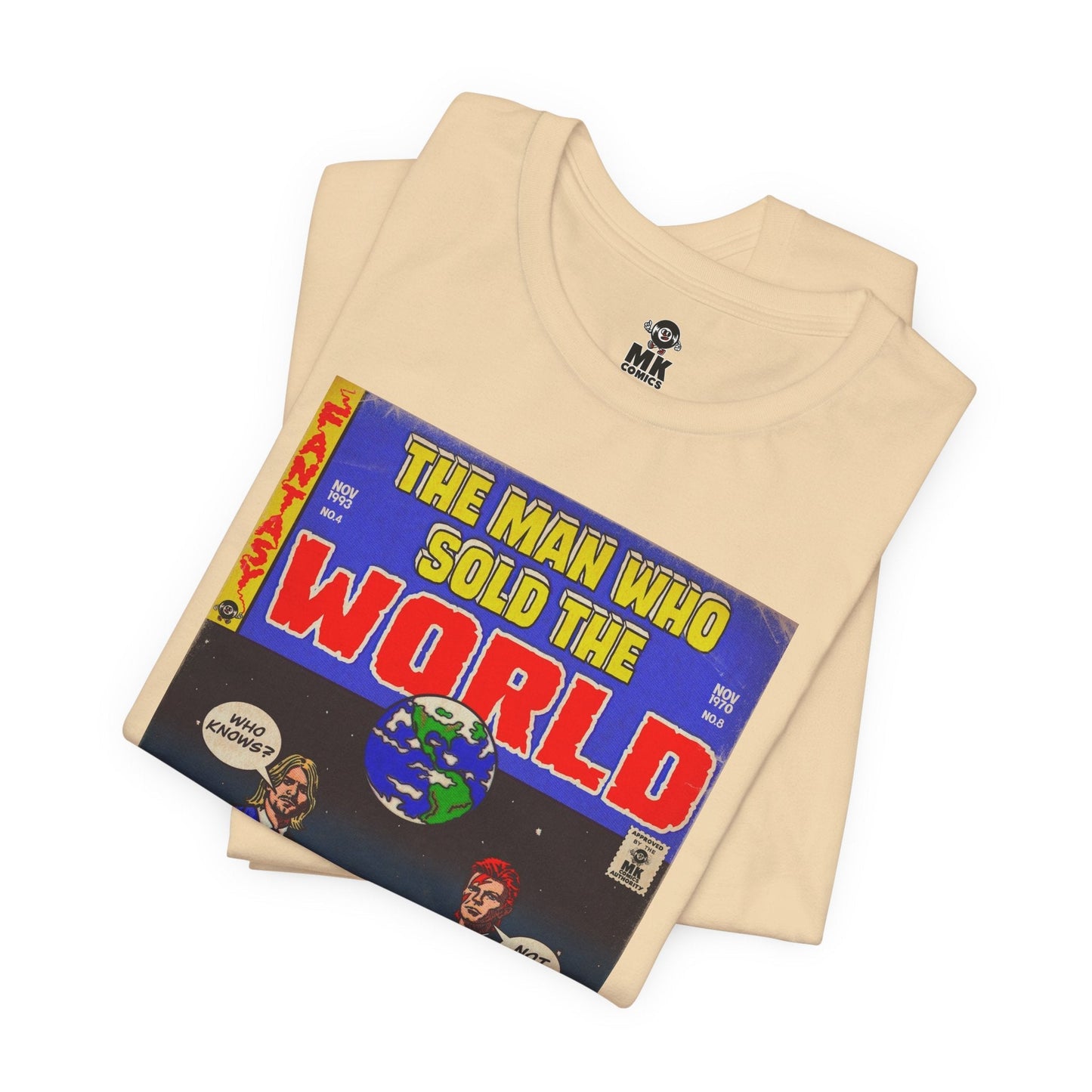 Bowie & Cobain - The Man Who Sold the World - Unisex Jersey Short Sleeve Tee Fine Art Of MK