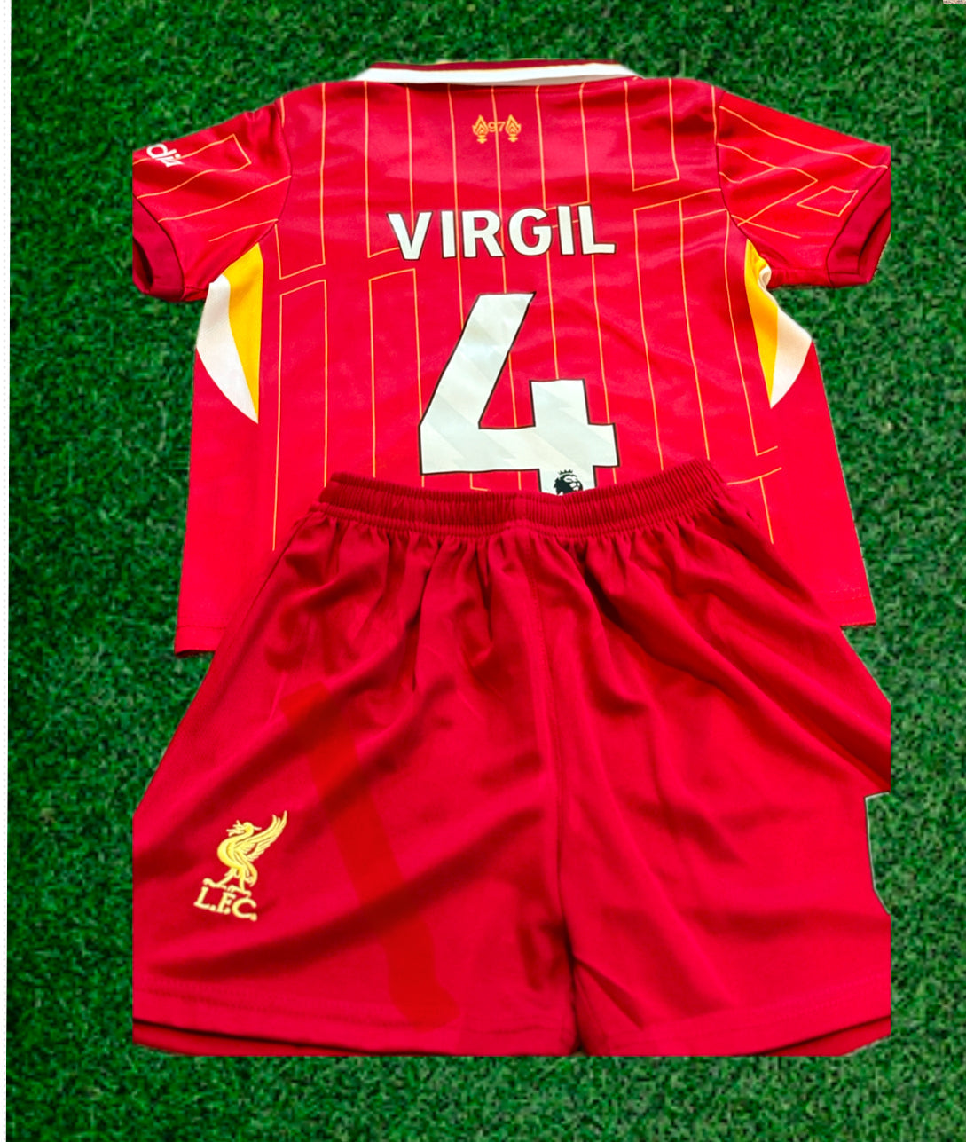 Virgil van Dijk Liverpool Kids Jersey Set Soccer Football Toddler Youth Tshirt CustomKiddos.com