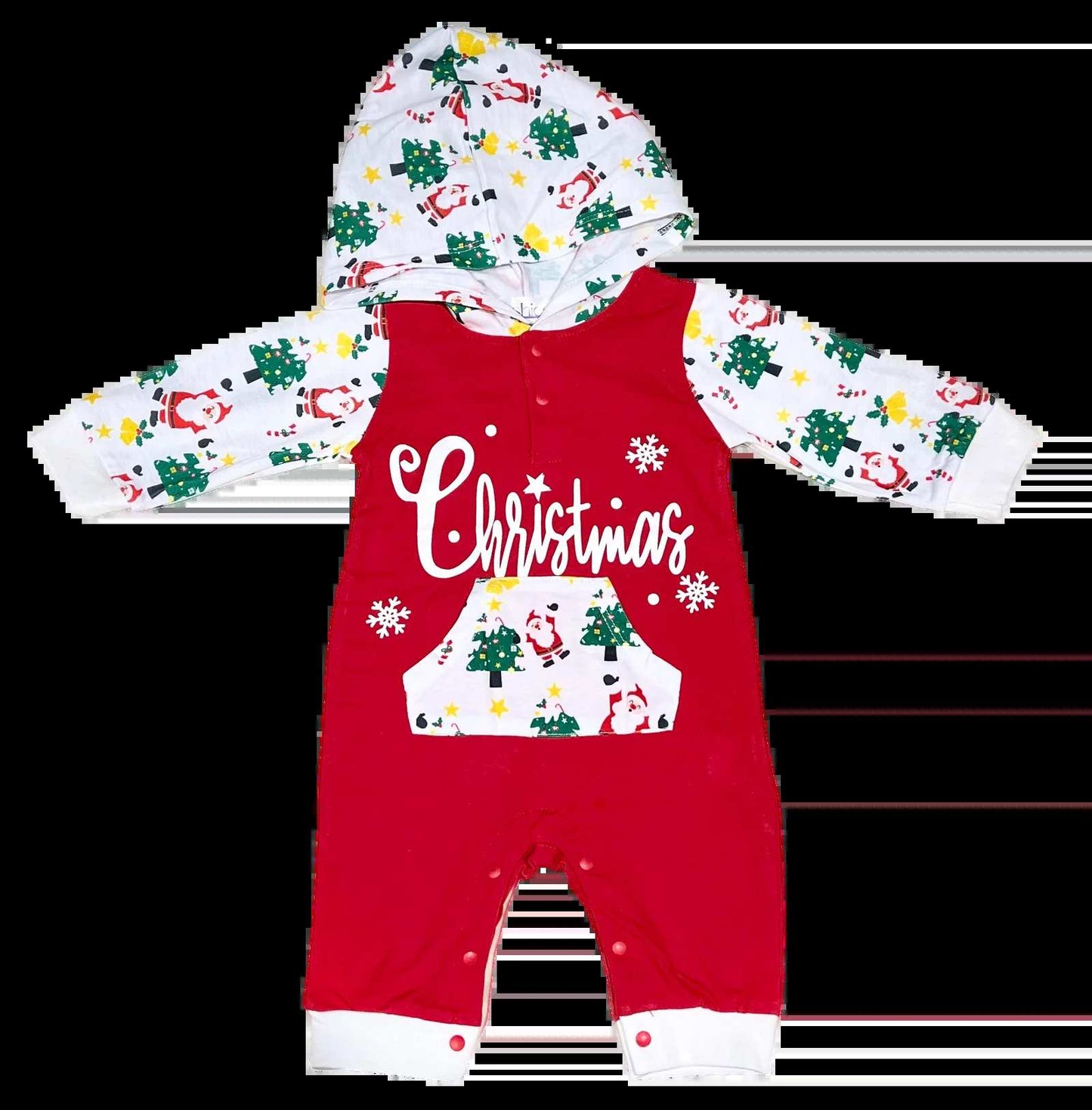 Cozy Gender Neutral Baby Christmas Jumpsuit, Festive & Soft