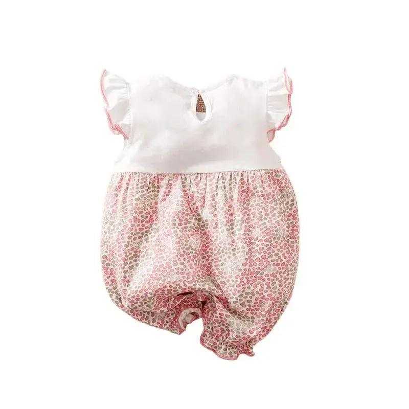 Deer Heart Love Print Baby Girl Romper