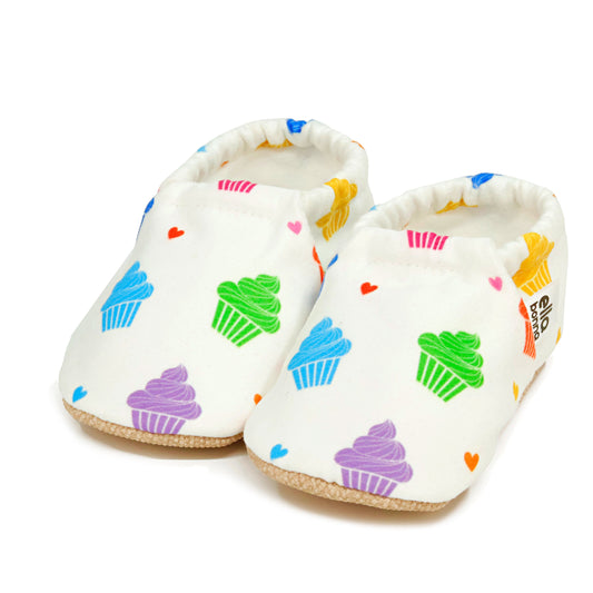Ella Bonna Non-Slip Sole Cupcake Patterned Baby Booties, Home Boot Slippers Nursery Shoes Ella Bonna Baby