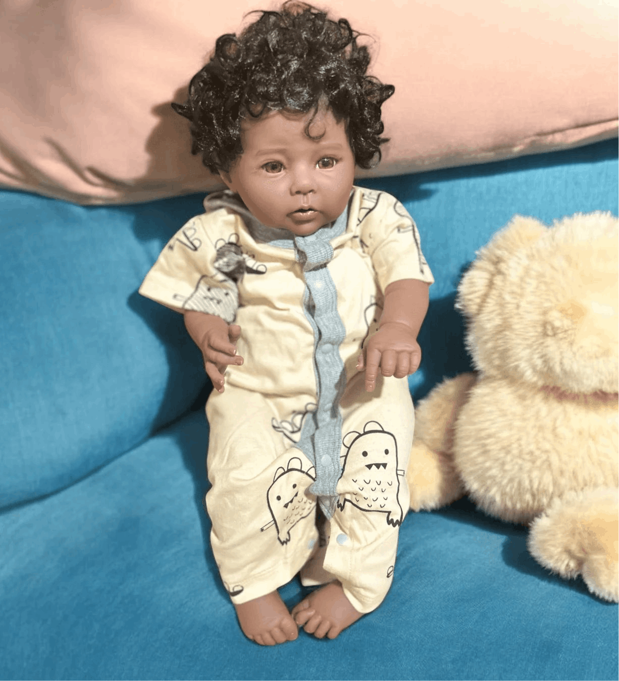 Adorable Unisex Baby Romper with Soft Cotton and Cartoon Print