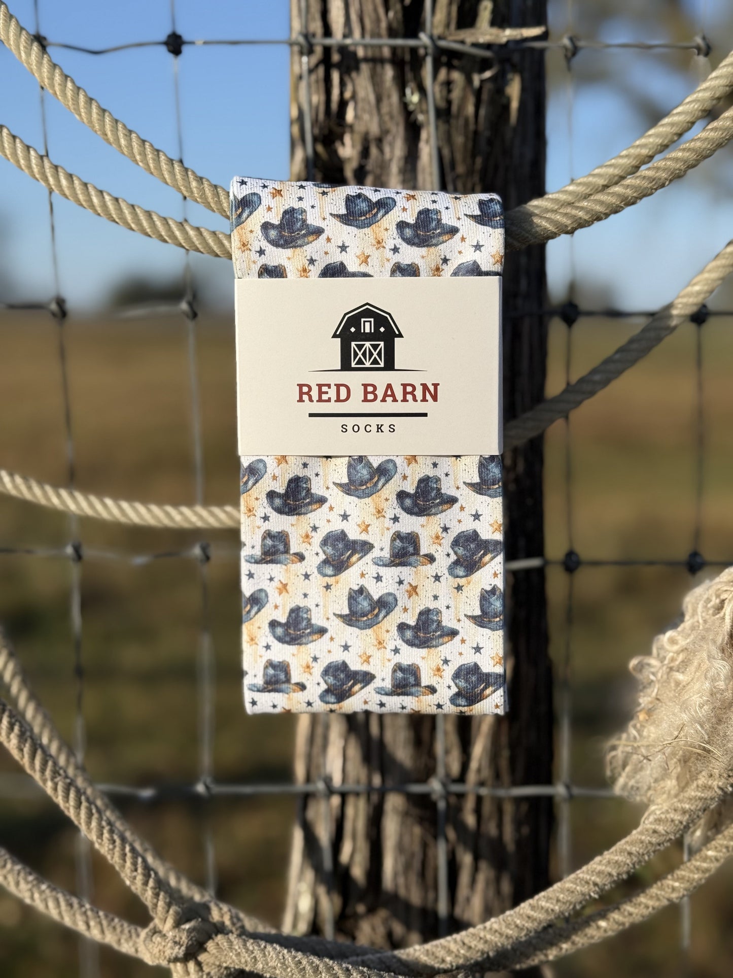 Golden Cowboy Red Barn Socks