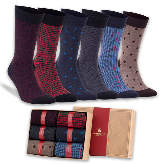 Men’s Bamboo Dress & Trouser Socks 6-Pack - 638 Bambooven