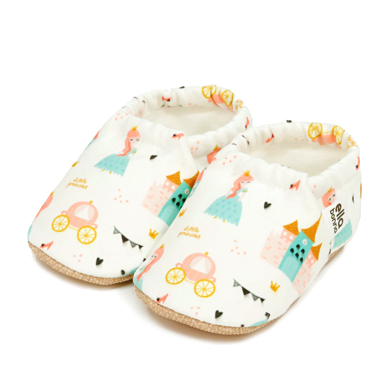 Ella Bonna Non-Slip Sole Princess Patterned Baby Booties, Home Boot Slippers Nursery Shoes Ella Bonna Baby