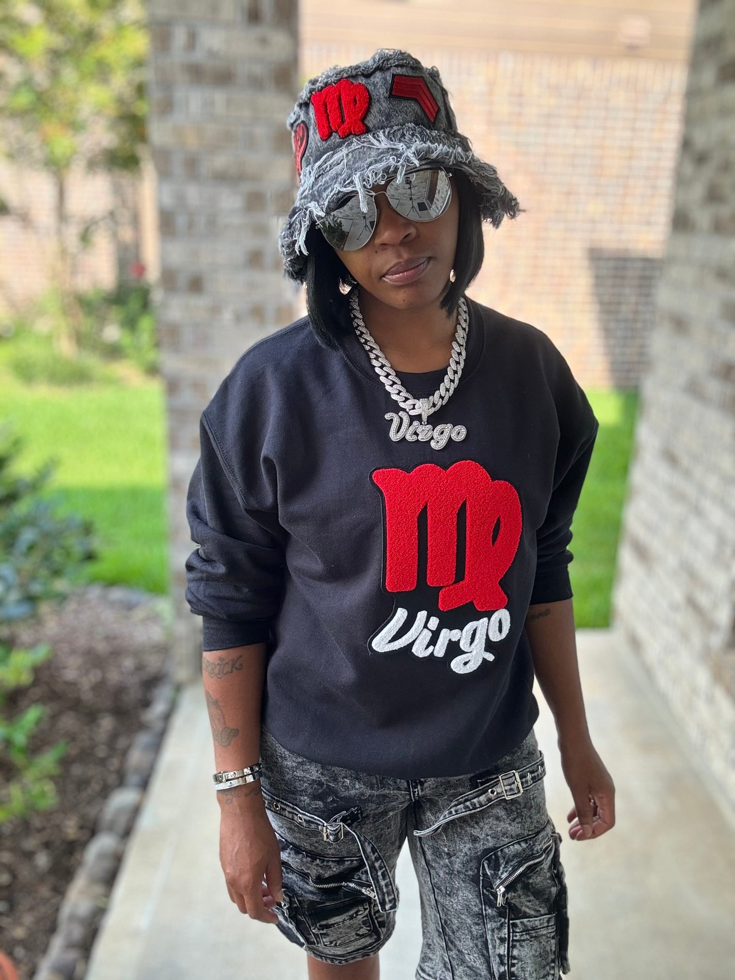 Virgo Sign Sweatshirt Red/Black Reanna’s Closet 2