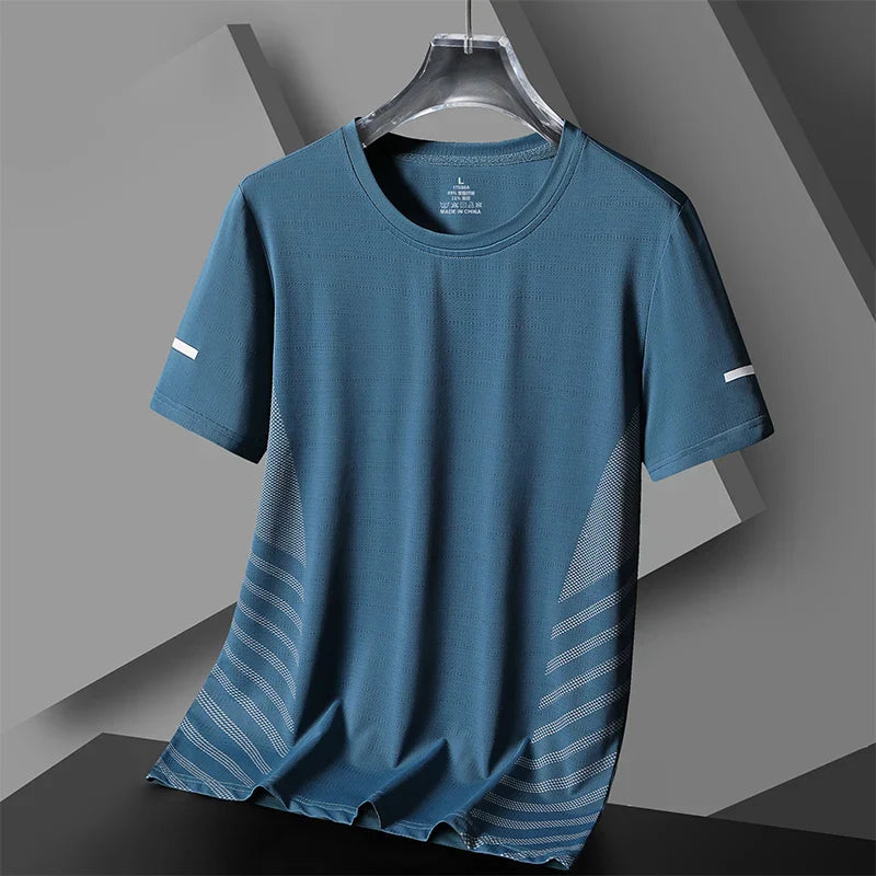 Cool Run Reflective Ice Silk Men's Fitness Tee THRIXINE