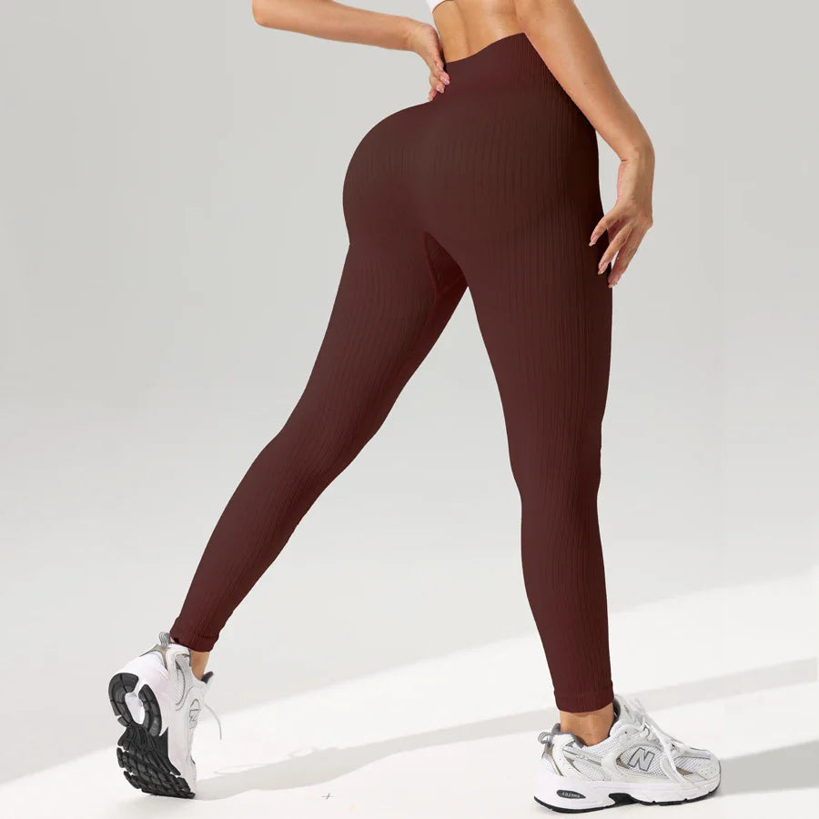 Seamless Tummy Control Yoga Leggings THRIXINE