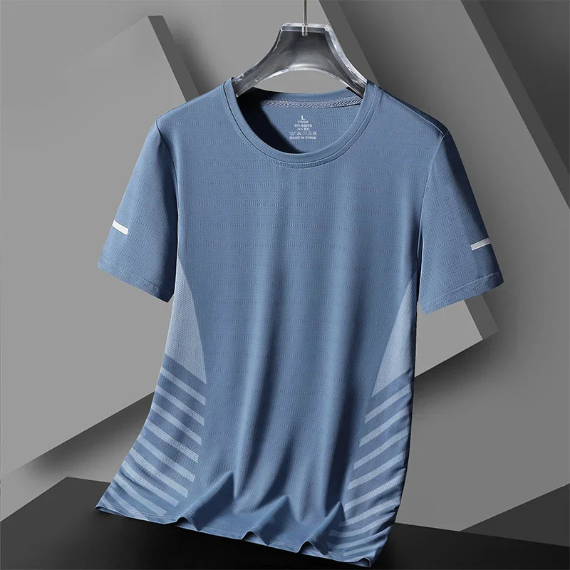 Cool Run Reflective Ice Silk Men's Fitness Tee THRIXINE