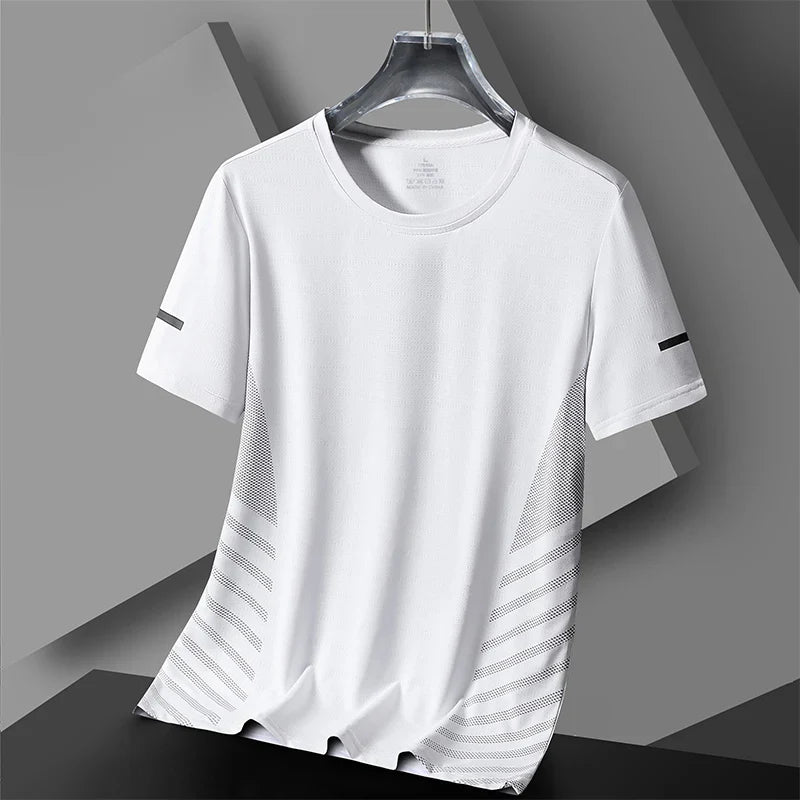 Cool Run Reflective Ice Silk Men's Fitness Tee THRIXINE
